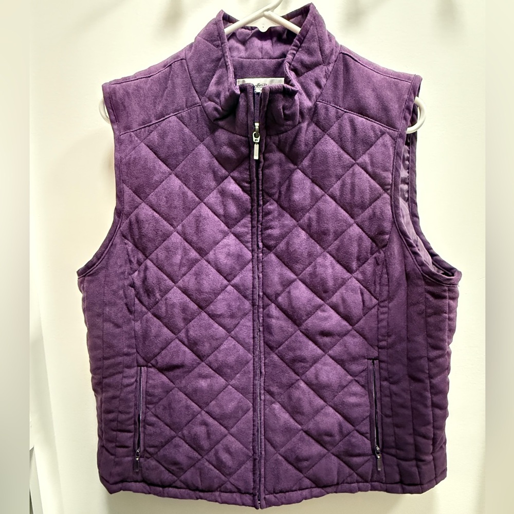 Croft & Barrow Rich Purple Soft Quilted Vest
